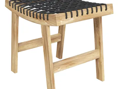 IKEA STACKHOLMEN Stool outdoor light brown stained 3D model