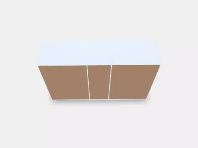 PAX Wardrobe combination Low-poly 3D model