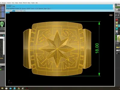 Luxury Geometric Signet Ring for Men 3D Model 3818 3D print model