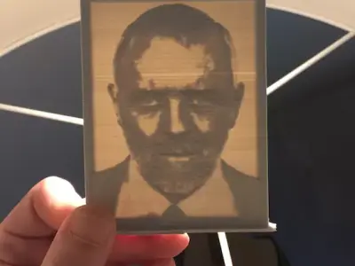 Anthony Hopkins portrait picture in frame  Free 3D print model