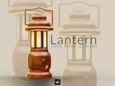 Antique Lantern Concept HIgh Quality Low-poly 3D model
