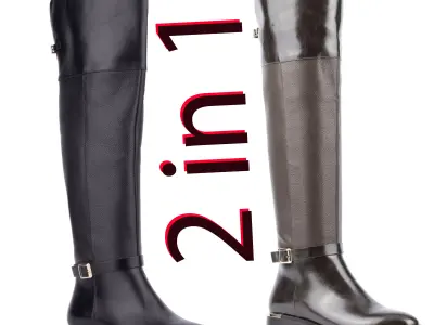 Women Coral Boots 3D model