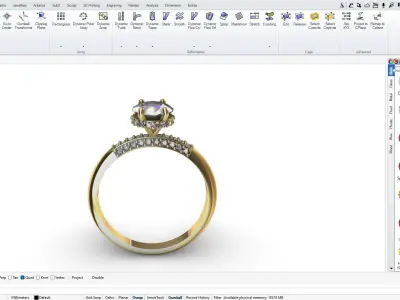 Solitaire Engagement Ring 3D print model