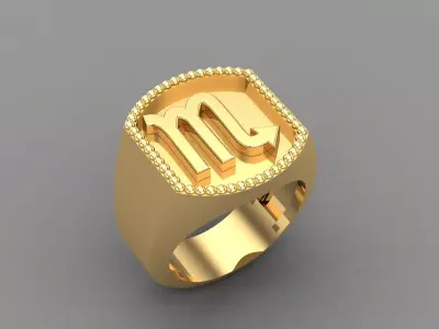 Scorpio Ring Version 2 For Print STL 3D print model