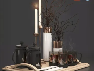 Herbal Tea Set 3D model