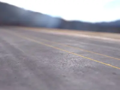  Desert road low poly - complete scene Low-poly 3D model