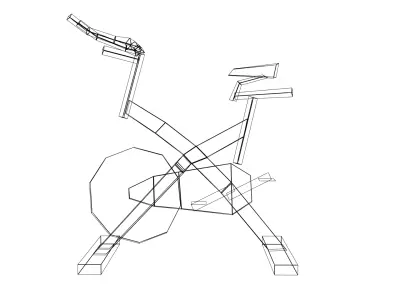 Spinning Bike Low Poly Free low-poly 3D model