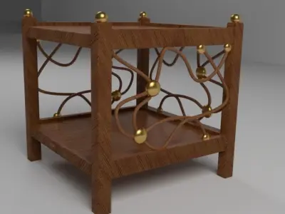 Unique Table Free low-poly 3D model