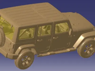 Jeep Wrangler Unlimited Sahara 2013 Vehicle 3d scan model  3D model