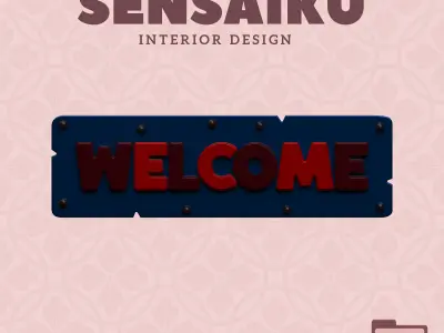 Welcome Door Sign for Nursery and Preschool 3D Print File 3D print model