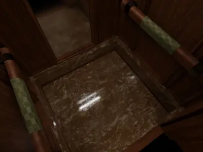 Vintage Elevator Low-poly 3D model