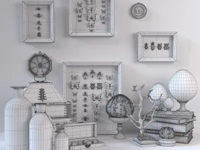 Decorative set Insects 3D model