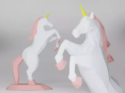 Unicorn or Horse Low Poly 3d Model 3D model