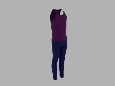 Sport Suit Low-poly 3D model