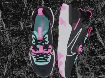 Nike 3D Shoes - Pink Blue - DMSX - Series Low-poly 3D model