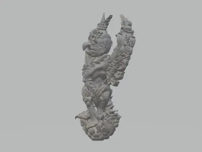 Tibetan Buddha Garuda South Asian Statue 3D print model
