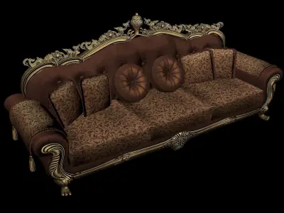 Luxury Sofa Low-poly 3D model