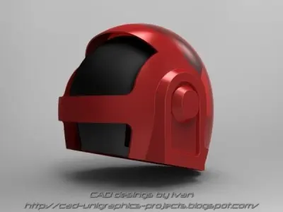 Daft Punk helmet model and tutorial Free 3D model