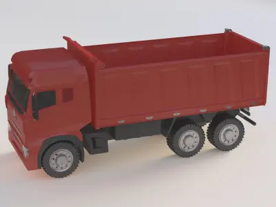 truck vehicle logistics diesel heavy transport power semi  3D model
