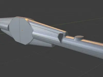 Trophy Truck Axle Low-poly 3D model