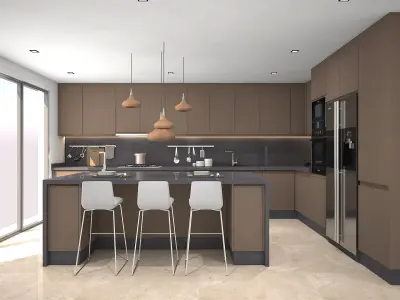 Kitchen Modern Advanced Modeling scene 3D model 3D model
