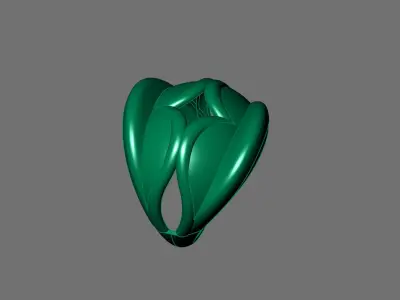 Women Ring Plain Ring Ready STL 3DM Models Womens Rings 3D print model 69