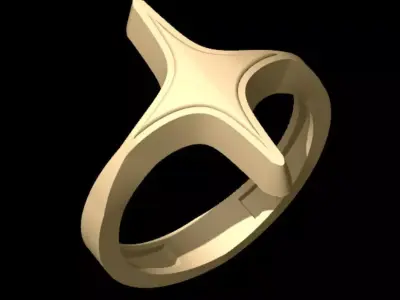 Star Ring 3D print model
