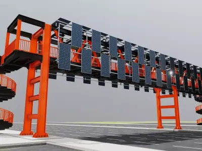 Solar Pedestrian Overpass Type-1 3D model