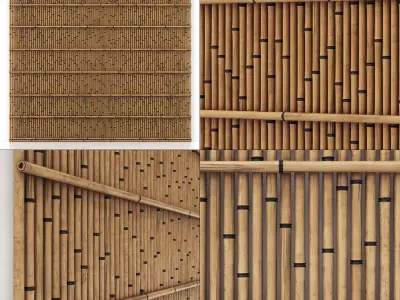 Bamboo thin branch decor n25 3D model