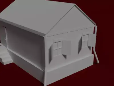 Little house Low-poly 3D model