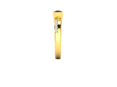 Women Solitaire Ring full 3dm stl obj fbx Render Details 3D print model