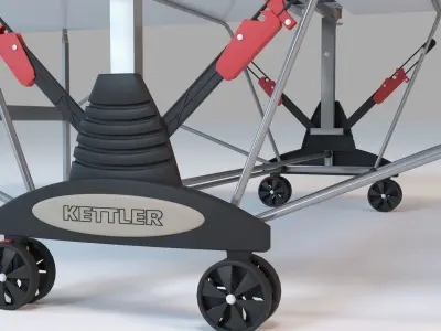 Kettler Axos 1 Outdoor Table Tennis Table  Blue and White 3D model