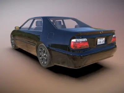 Toyota Chaiser 99 year Low-poly 3D model