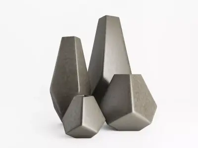 Vulcan Vase Large Textured Bronze Free 3D model