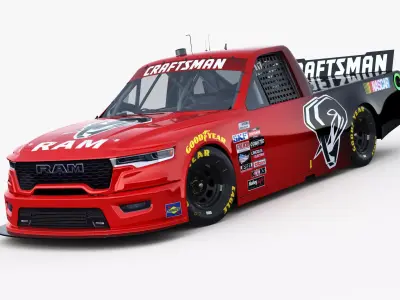 Nascar Truck RAM 2026 Template Low-poly 3D model