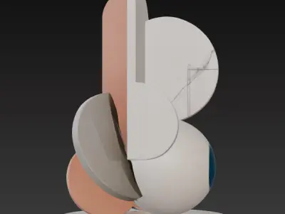 Postmodern Abstract Table Ornament  3D print model