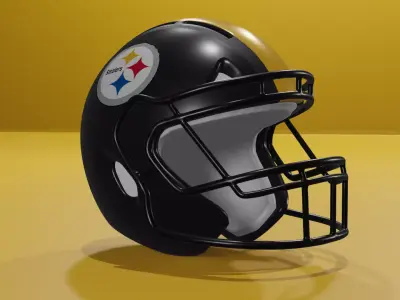 Pittsburgh Steelers Football Helmet 3D model