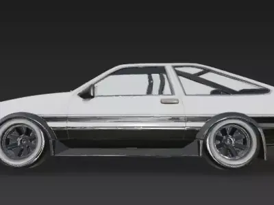  Toyota AE86 Sprinter Trueno Zenki car 3D model