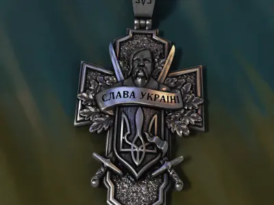 Cross Glory to Ukraine 3D print model