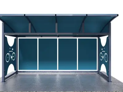 BIKE PARK CABIN Low-poly 3D model