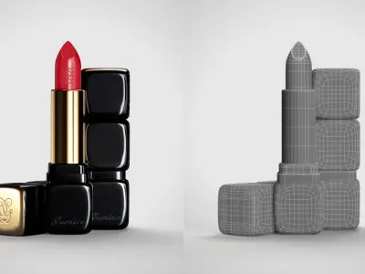 Lipstick Guerlain - KissKiss - Le rouge creme galbant 3D model