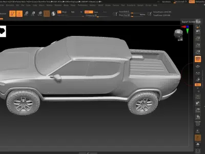 Rivian R1T STL 3D print Model 3D print model