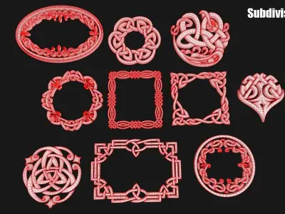Celtic ornament 3D model