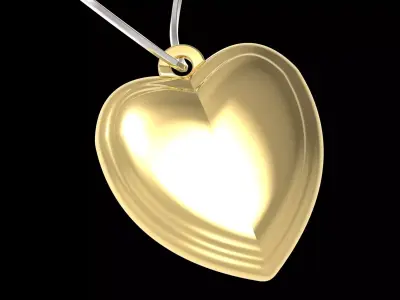Heart design necklace 3D print model