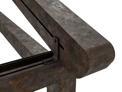 Motorized Pergola 5a rust 2 3D model