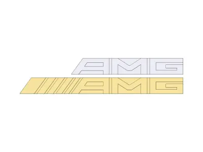 AMG logo strip  3D print model