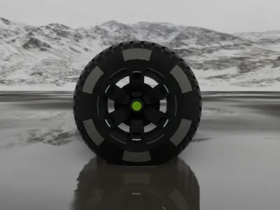 Wheel Z model tire 3D model