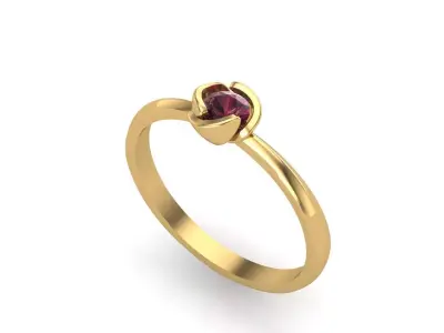 Womens Rings With Stone Ring Ready STL 3DM Models Rings women 3D print model 20