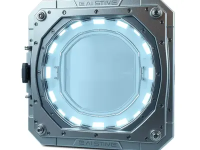 Futuristic Illuminated Door Model Pack Low-poly 3D model