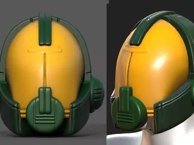 Helmet plastic mask protection pollution ball shaped Low-poly  Low-poly 3D model shop